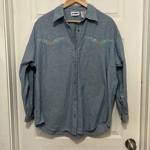 Vintage GITANO denim-like blouse. Size L